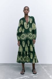 Zara Printed Midi Dress at Zara