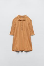 Zara Ribbed Polo Top and Skirt at Zara