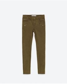 Zara SKinny Six Zip Trousers at Zara