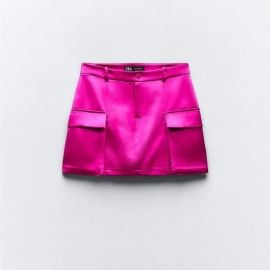 Zara Satin Effect Mini Skirt at Zara