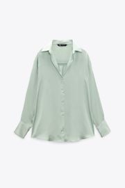 Zara Satin Effect Shirt at Zara