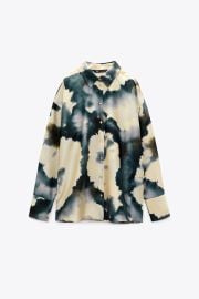 Zara Satin Effect Tie Dye Shirt at Zara