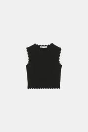 Zara Scallop Trim Vest at Zara