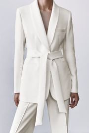 Zara Shawl Collar Blazer with Belt at Zara