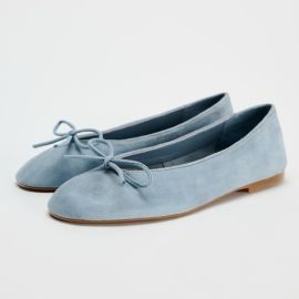 Zara Shoes Zara Suede Ballet Flats Light Blue Nwt Poshmark at Poshmark