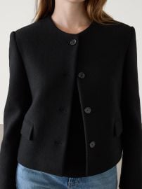 Zara Short Blazer with Crew Neck at Zara