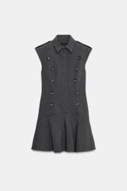 Zara Short Dress with Shoulder Pads and Ruffles at Zara