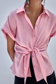 Zara Short sleeved Shirt with Knot at Zara