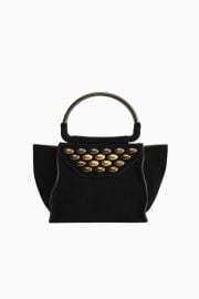 Zara Split Suede Mini City Bag with Studs at Zara