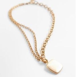 Zara Square Charm Pendant Necklace at Zara