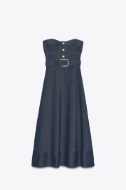 Zara Strapeless Belted Dress at Zara