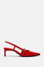 Zara Strappy Slingback Shoes in Red at Zara