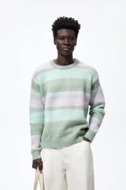 Zara Striped Jacquard Sweater at Zara