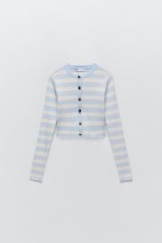 Zara Striped Knit Jacket at Zara