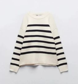 Zara Striped Oversized Sweater at Zara