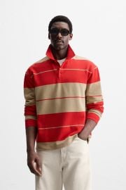 Zara Striped Piqu Polo Shirt at Zara