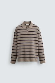 Zara Striped Polo Sweater at Zara