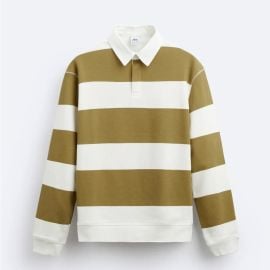 Zara Striped Polo Sweatshirt at Zara