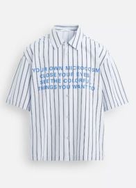 Zara Striped Text Shirt at Zara