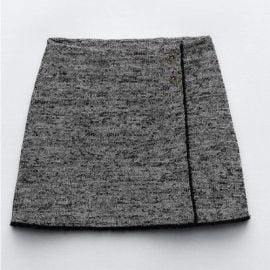 Zara Structured Jacquard Mini Skirt at Zara