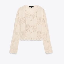 Zara Sweaters Zara Pointelle Knit Cardigan Poshmark at Poshmark