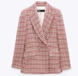 Zara Tailored Double Breasted Blazer at Zara