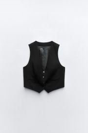 Zara Tailored Short Waistcoat at Zara