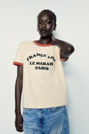 Zara Text T Shirt at Zara