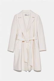 Zara Textured Belted Coat at Zara