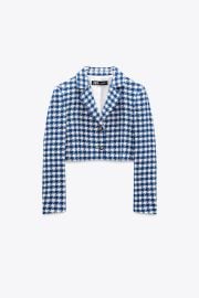 Zara Textured Crop Blazer at Zara