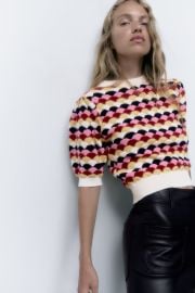 Zara Textured Knit Sweater at Zara