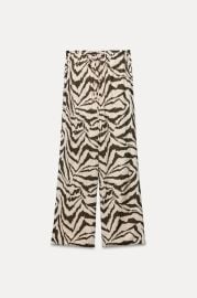 Zara Textured Pants in Zebra at Zara