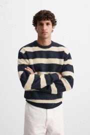 Zara Textured Striped Sweater at Zara