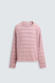 Zara Textured Sweater in Pink Lilac at Zara