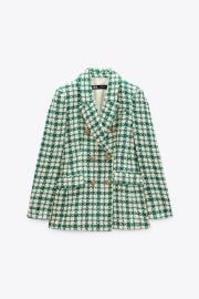 Zara Textured Weave Blazer at Zara