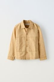 Zara Textured Weave Overshirt at Zara