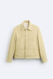 Zara Textured Weave Overshirt at Zara