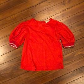 Zara Tops Like New Red Puff Sleeve Top Xs Poshmark at Poshmark