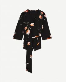 Zara Tulip Print Blouse at Zara