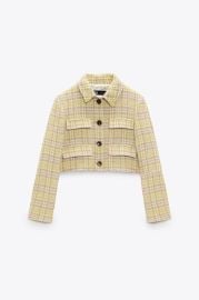 Zara Tweed Yellow Jacket at Zara