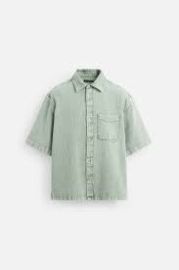 Zara Washed Textured Shirt at Zara