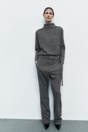 Zara Wool Blend Mock Turtleneck Top and Pants at Zara