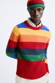 Zara X Harry Lambert Striped Sweater at Zara