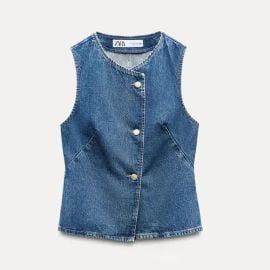 Zara Z1975 Denim Vest at Zara