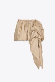 Zara ZW Collection Mini Balloon Skirt with Bow at Zara
