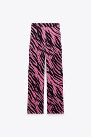 Zara Zebra Stripe Pants at Zara