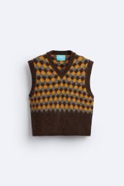 Zara x Harry Lambert Jacquard Knit Vest at Zara