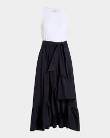 Zayla Two-Tone Midi Dress at Neiman Marcus