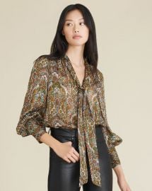 Zaylee Paisley Blouse at Veronica Beard