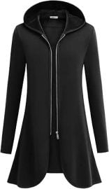 Zeagoo Women's Fall Jacket 2025 Zip Up Hoodies Long Sleeve Long Tunic Sweatshirts Oversized Fleece Casual Coat with Pocket at Amazon